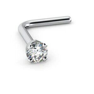 Alluring Body Perfect Diamond Nose L-Shape Post.  Excellent Used Condition - $80